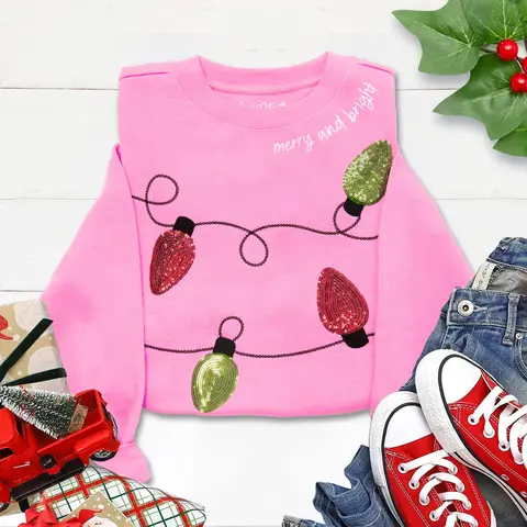 Love in Faith Women's Christian Casual Christmas Sweatshirt - Christmas Collection, Soft Cotton Fleece, Embroidery Stitch, Glitter Embellished, Everyday Wear