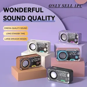 Transparent Wireless Bluetooth-compatible Speaker with Phone Stand, RGB LED Night Light, Portable Stereo Sound System, Long Battery, Perfect Gift