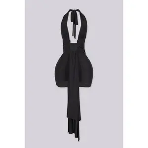 Statement Drape Mini Dress