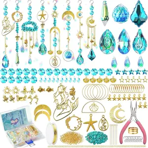 420 count Suncatcher Making Kits for Adults  Sun Catchers Crafts with Hooks Chains Pendants Rainbow Maker for Window  Prism Indoor Outdoor Garden Xmas Wedding Party Decor ()