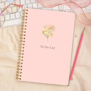 1pc Daily To Do List Notebook, Aesthetic Spiral Planner for Tasks, Priorities & Notes, Cute Desk Essential for Work, School, Study, Office, Perfect Gift for Students & Professionals, Spiral Bound Planner