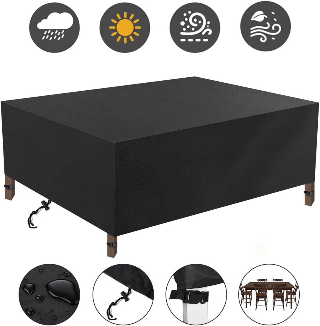 Patio Furniture Covers, Extra Large Outdoor Furniture Set Covers Waterproof, 600D Rain Snow Dust Wind-Proof, Anti-UV (Updated Oxford, 110''x71''x36'') Sofa Chair Patio Furniture Covers, Extra Large Outdoor Furniture Set Covers Waterproof, 600D Rain Snow Dust Wind-Proof, Anti-UV (Updated Oxford, 110''x71''x36'') Sofa Chair