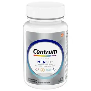 Centrum Silver Mens 50 Plus Multivitamin With Vitamin B & D3, 100 Count