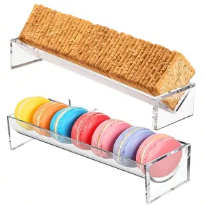 Transparent Acrylic Rectangular Plate, Ideal for Cookies Desserts Fruits Cheese, European Style Food Display Rack, Kitchen Restaurant Storage