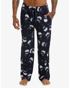 Unisex Jujutsu Kaisen Gojo Chibi Character Theme Pajama Pants, Soft Elastic Loose-Fitting Nightwear, Breathable Loungewear Sleep Bottoms with Pockets, All-Season Comfy Set (S-5XL)