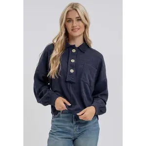 Collared Knit Top