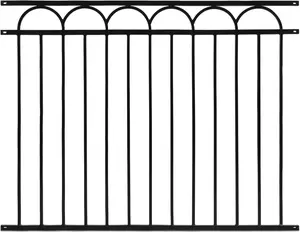 Fencer Wire Heavy Duty Arc Fence Barrier Panel, 4FT Height X 5FT Width Anti-Rust Metal Fencing Panel, Steel Outdoor Decorative Garden Fence Panel for Yard, Pool, Patio, Panel