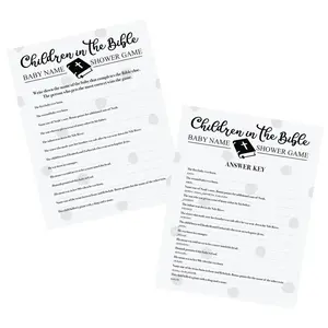 Names of the Bible Baby Shower Game