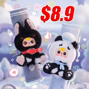 Babythree Car Seat Belt Shoulder Pad Blind Box – Cute Animal Plush Car Accessory, Kawaii Character Safety Belt Cover, Viral Collectible Blind Box for Car Lovers & Gifting