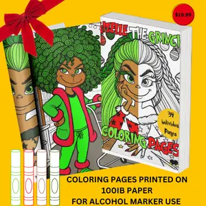 Gizelle's Christmas Adventure: 34 Festive Coloring Pages for All Ages-Holiday Individual Coloring Pages-Perfect for Gifts, Coloring Together