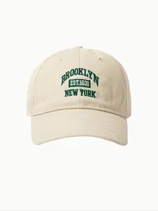 Unisex's Letter Embroidery Baseball Cap, Casual Trendy Baseball Hat, Fashionable Hat for Men & Women for All Season