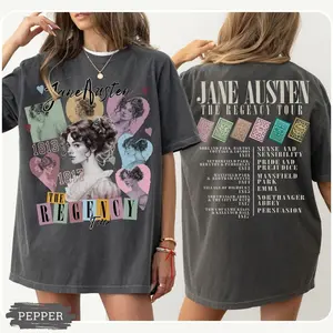 Jane Austen Gift Pride and Prejudice Y2K Shirt Swift Era Tour T-shirt Bookish Dark Academia Clothing Reading Shirt Downtown Girl Taylor Tees