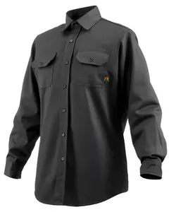 VEVOR Flame Resistant Welding Jacket, Summervibes, 7oz. FR Shirts for Men, Machine Washable Cotton Heat-Resistant Welding Shirt, Meets ATPV 9.2 Cal/cm² Arc Rating - M Size