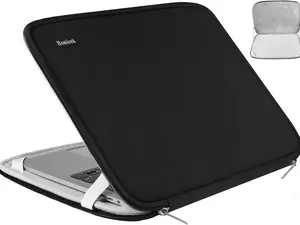 Laptop Sleeve, 15.6 Inch, Durable Shockproof Protective Cover, Compatible with HP, ASUS, Lenovo, Acer, Notebook, Computer, Black