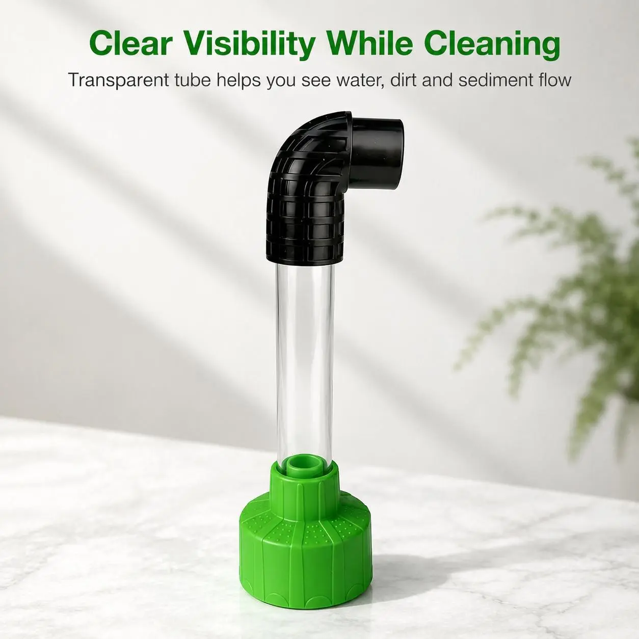 Universal HVAC Drain Cleaning Adapter, Wet/Dry Vacuum Connector for AC Condensate Pipes, Transparent PVC Drain Unclogging Tool for Quick Water Removal and Clog Clearing