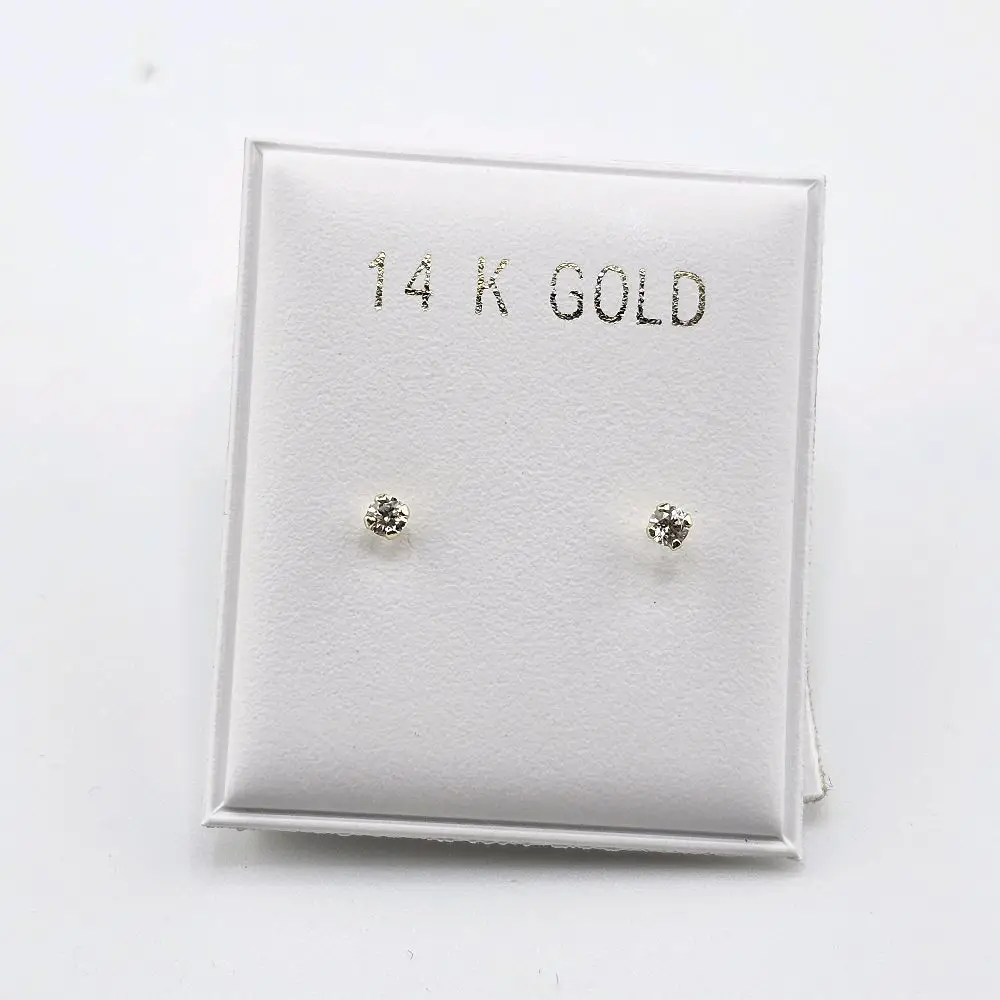 14k Gold Earrings - Simple Design as Displayed in the Image
