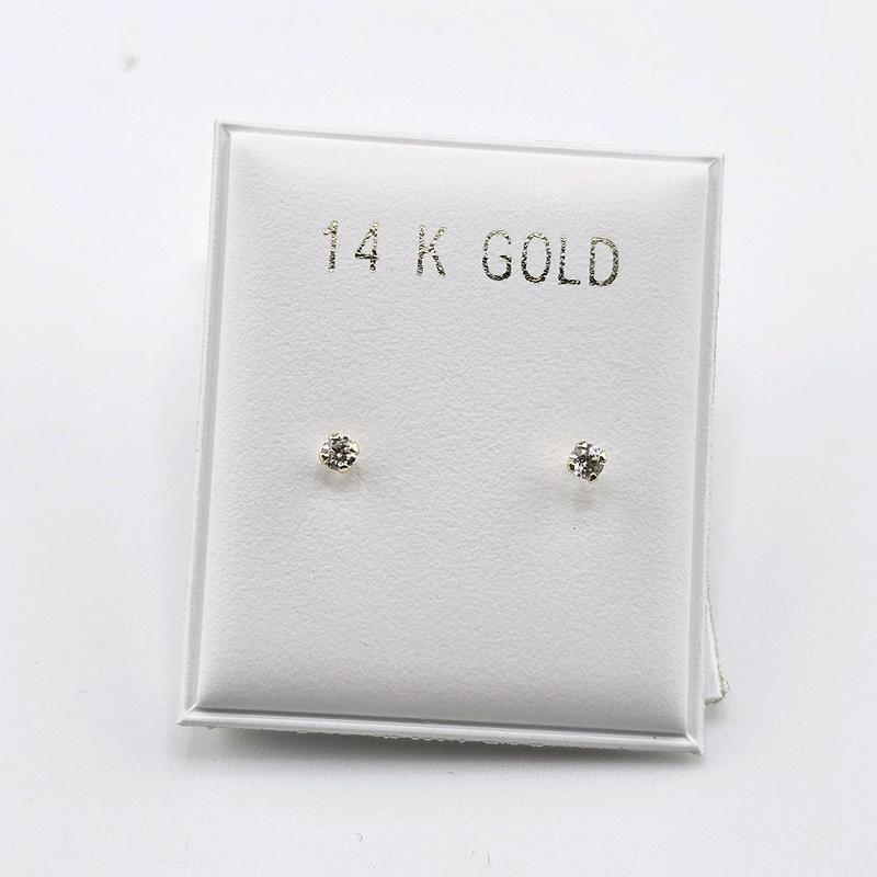 14k Gold Earrings - Simple Design as Displayed in the Image