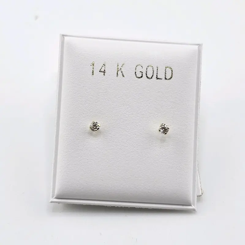 14k Gold Earrings - Simple Design as Displayed in the Image
