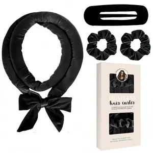 No Heat Curler Set, Heatless Hair Curler, Heatless Curling Set, Wake Up with Natural Curls, Simple Design Highlighting 'no Heat' and 'natural Sleep Curls', Single Pack