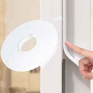 Weather Stripping Door Seal White,1/2Inch Wide X 1/4 Inch Thick,Air Conditioner Window Seal,Self Adhesive  Tape High Density  Sealing Strip,Soundproof  Tape Roll,Total 16.4  Long