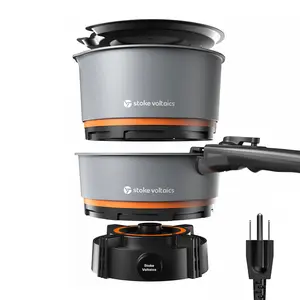 Nomad Electric Cooking System, Portable Camping Electric Stove, Outdoor Cookware Set 200-1000W Designed for Electric Vehicles, Recreational Vehicles, Overland, Vanlife, Car Camping Travel Accessories pots pans set