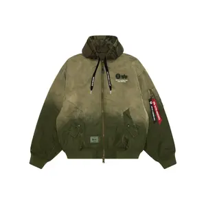 AAPE X ALPHA REVERSIBLE PADDED MA-1 QUILTED JACKET