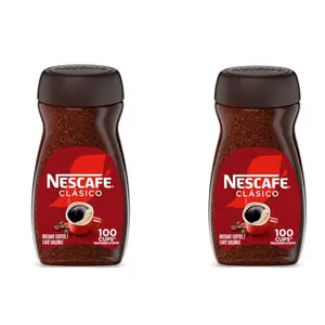 NESCAFÉ CLÁSICO Instant Coffee, Dark Roast Coffee, 1 Jar (7 Oz) (Pack of 2)