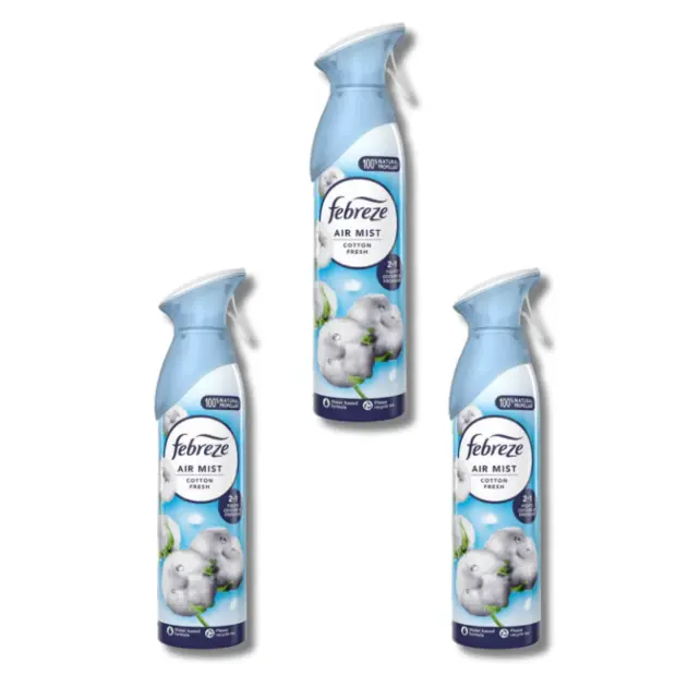Febreze Air Mist Cotton Fresh 3 bottles (3 × 6.25 oz)