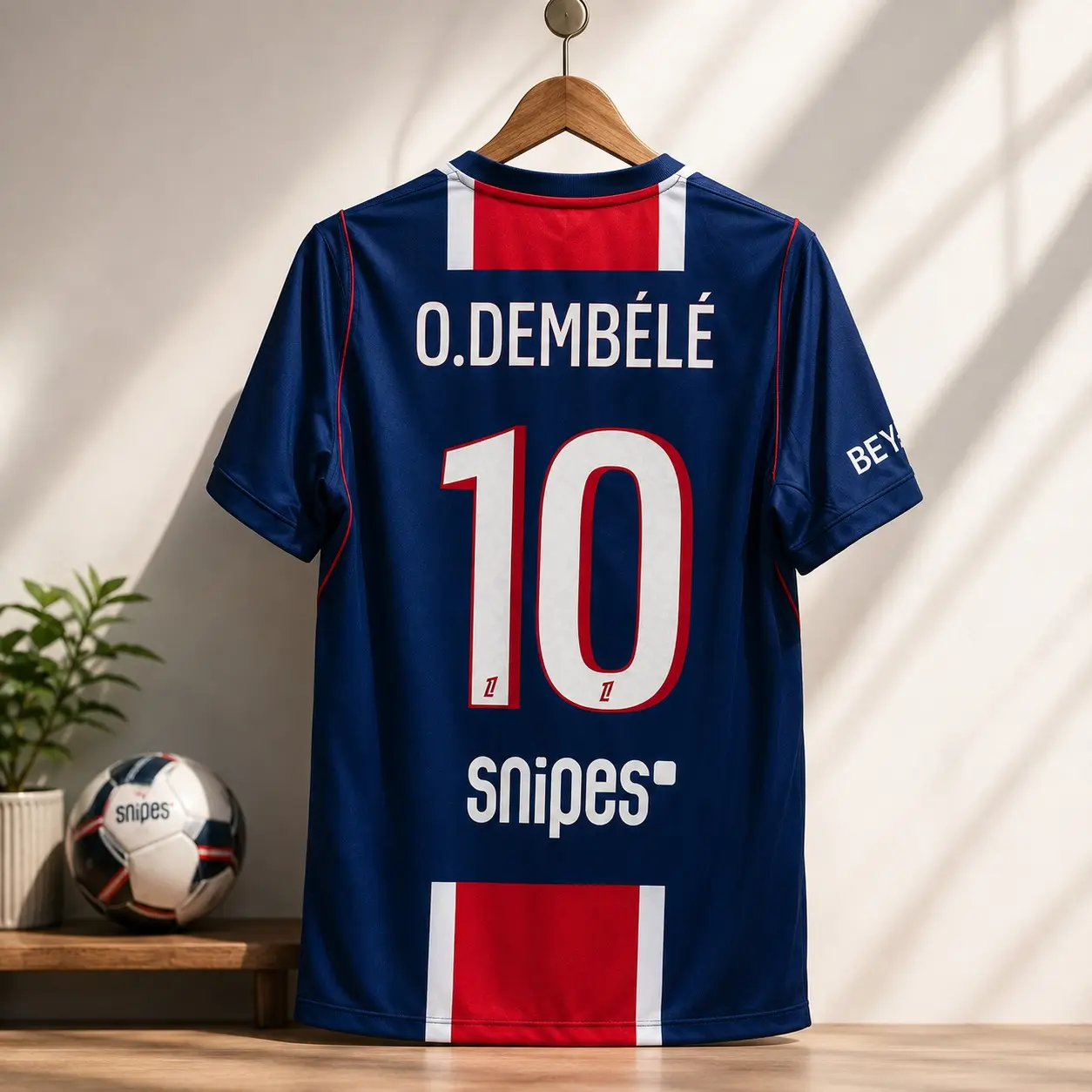 Unisex Red Blue Home Jersey 26/27 –  No 10 Football Shirt, Premium Polyester Football Shirt, Fan Edition Football Shirt