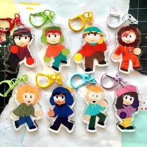 Bus Stop Kids Keychains, Anime Keychain, Acrylic Keyring, South Park Keycharm Cute Gift, Bus Stop Kids Acrylic Keychain, Kawaii Keycharm Accessories