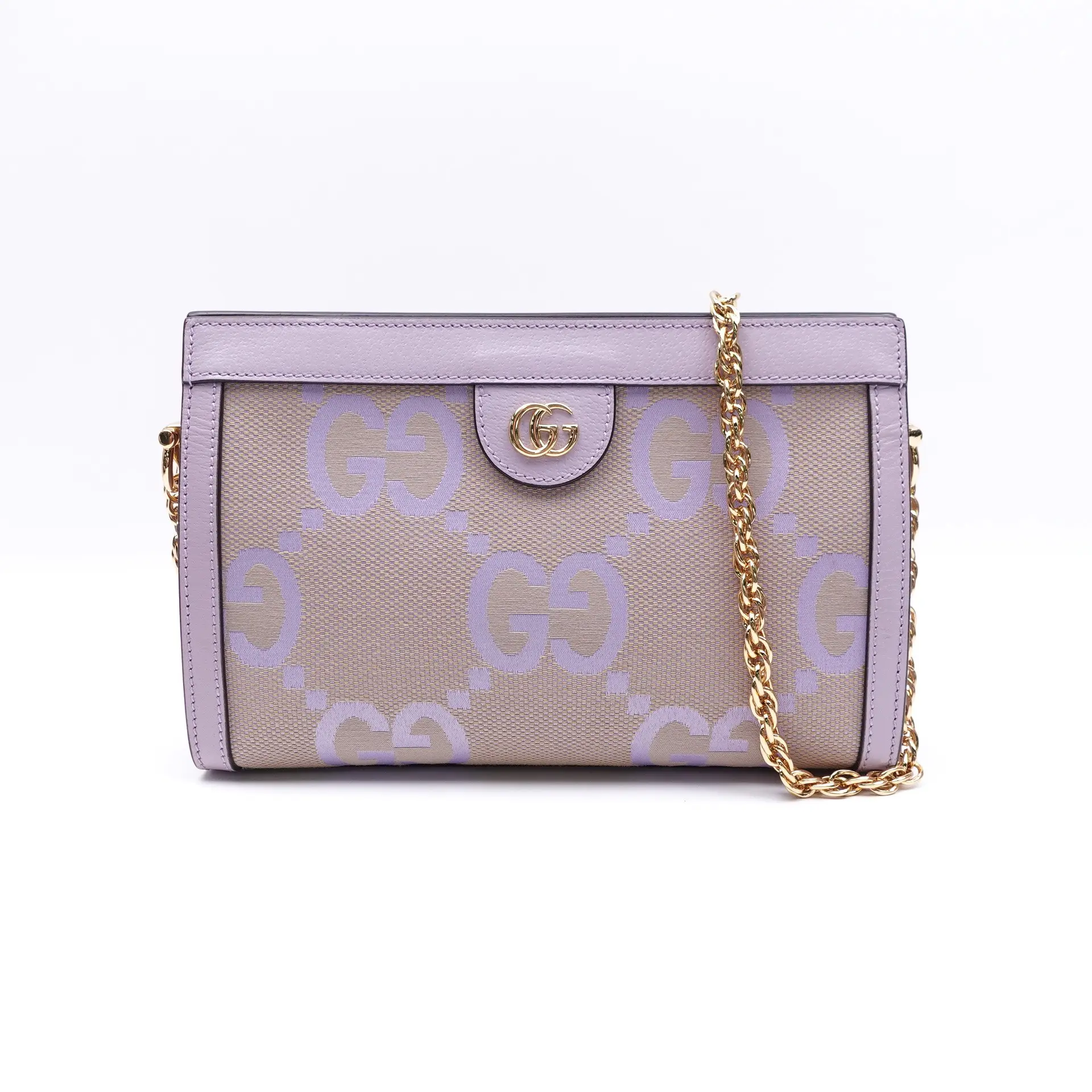 Pre-owned GUCCI Canvas Shoulder Bags Ophidia Purple Clutch Shoulder Bag T10380362