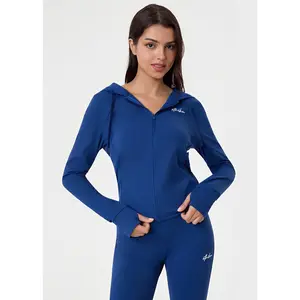 Glide Midnight Blue | Womens Fitted Zip Hoodie