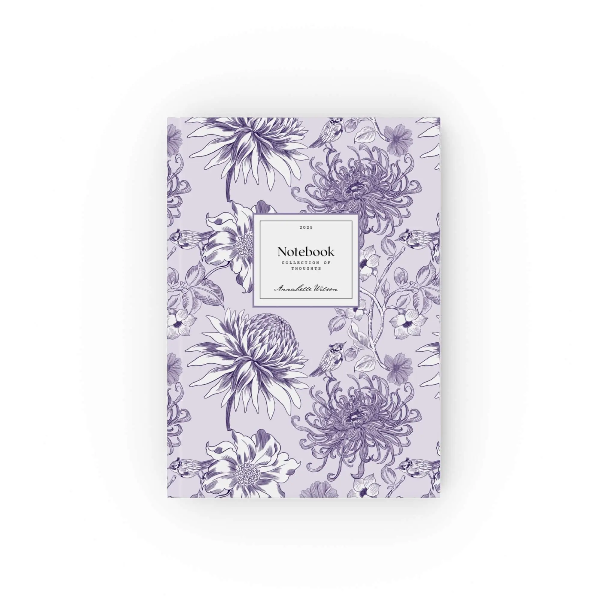 Personalized Floral Notebook - Customizable Design with Unique Floral Patterns and High-Quality Paper