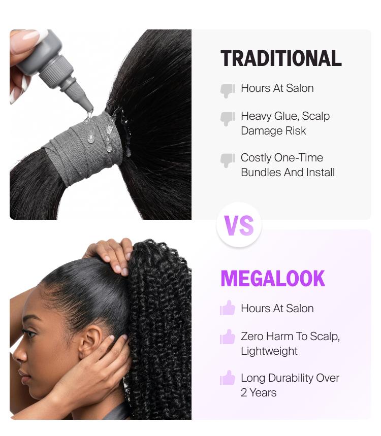 Megalook 250% High Density 100% Human Hair Burmese Curly/Afro Curly Ponytail With InvisiFit Drawstring Band Strap #Megalooknewarrivals Vacation Hair#WorldCup2026#gameday outfits#SummerWins #DealsForYouDays