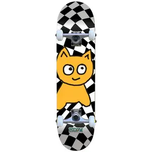 Meow Skateboards Big Cat Checker Twist Complete Skateboard 7.75