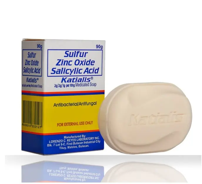 KATIALIS SOAP Sulfur Zinc Oxide Salicylic Acid Anti Fungal Anti Bacterial Soap 90 grams