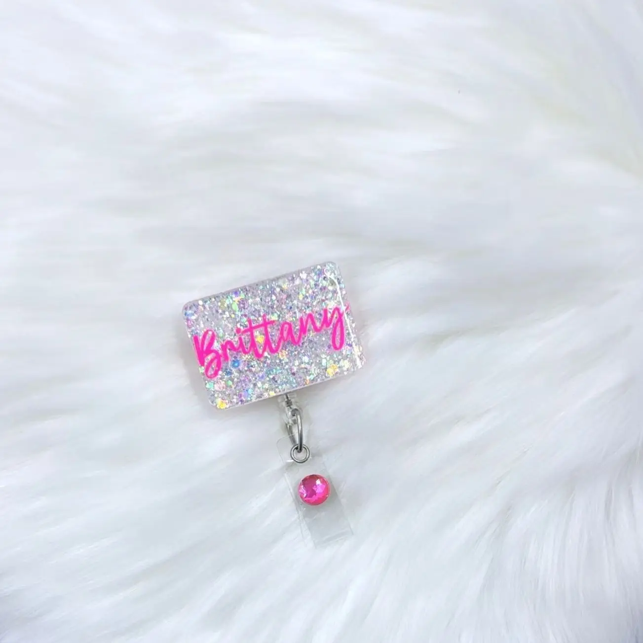 personalized badge reel, custom badge reel, name badge reel, badge reel, glitter badge reel, retractable badge reel, nurse ID badge