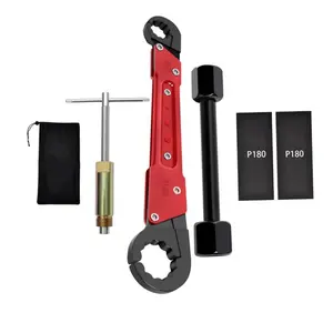 6Pcs Plumbing Tools Kit with Angle Stop Wrench & 1/2-Inch Compression Sleeve Puller, Professional Plumbers Wrench, Sandpaper and Storage Bag for Frozen/Corroded Angle Stop - Home Improvement.