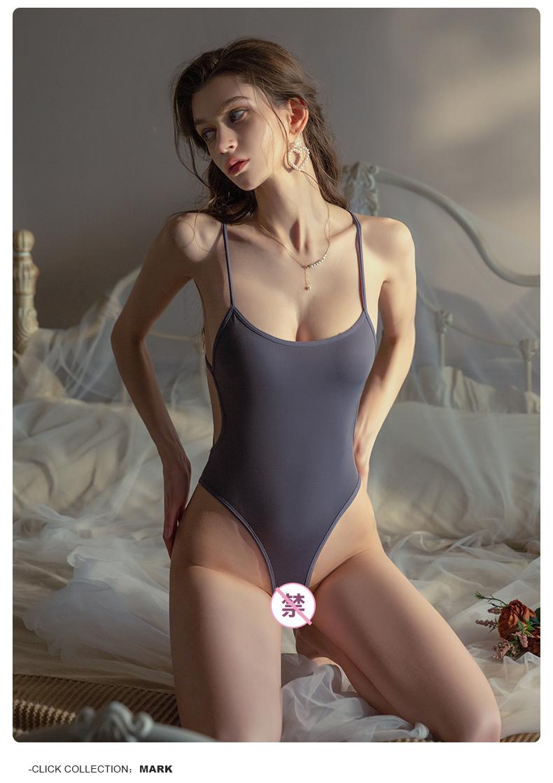 Women's Sexy Mesh Sheer Bodysuit | High Cut Thong Leotard | Strappy Backless One Piece Lingerie for Nightwear & Clubwear