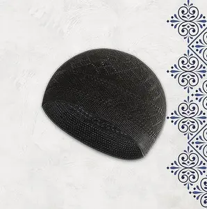 Kufi Hats for Men - Handicraft Taqiyah, 99 Beads, Prayer Cap, Muslim Tasbih, Prayer Beads