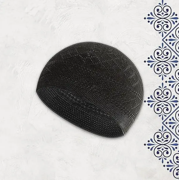 Kufi Hats for Men - Handicraft Taqiyah, 99 Beads, Prayer Cap, Muslim Tasbih, Prayer Beads