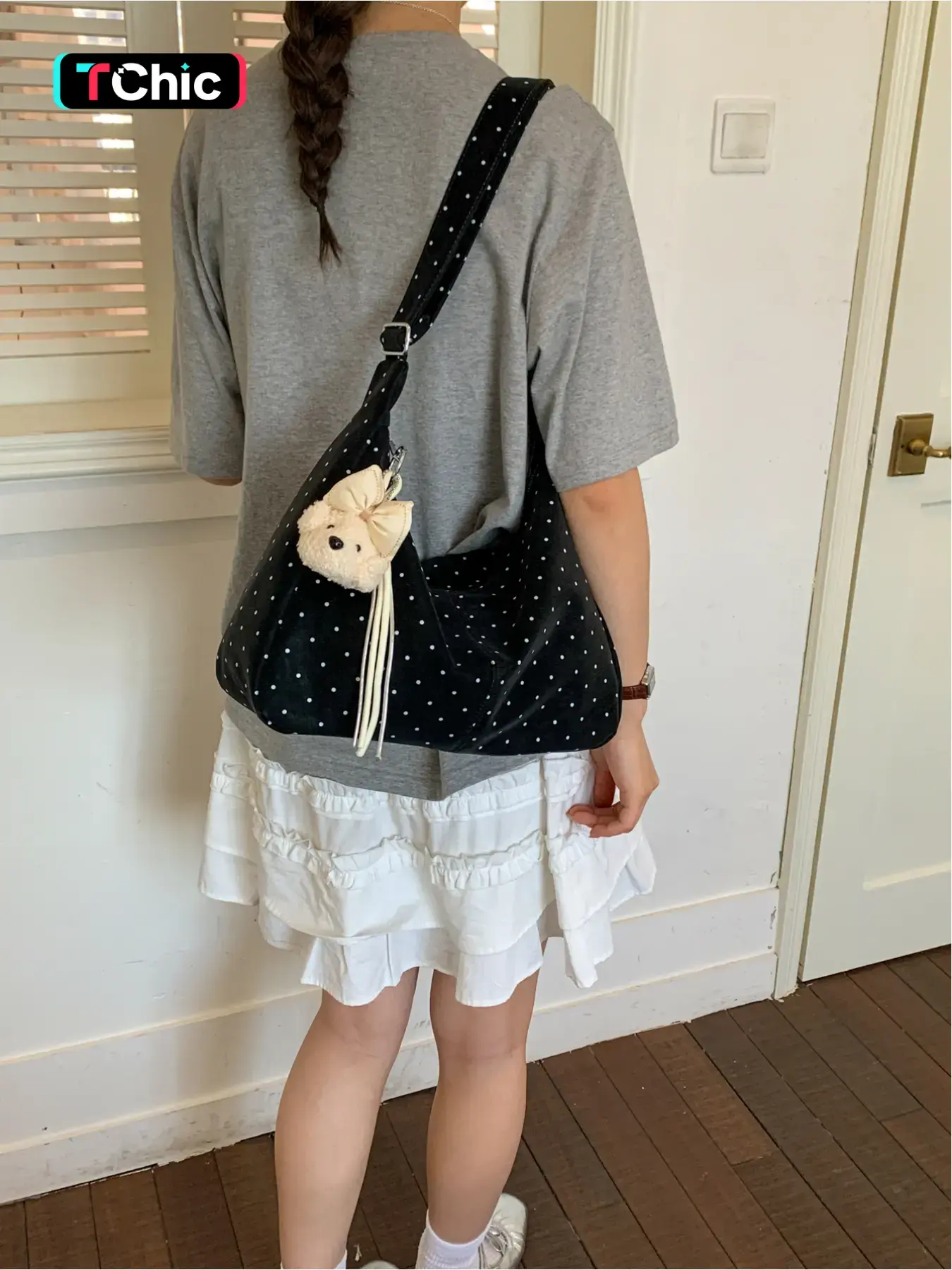 Lazy Storm Dot Printed Commuter Shoulder Bag, Wide Shoulder Strap, Can Hold Computers, Daily Necessities, Suitable for Daily Commuting of Workers and Students, Practical Crossarm Underarm Bag, Everyday Crossbody Bag, Casual Crossbody Bags