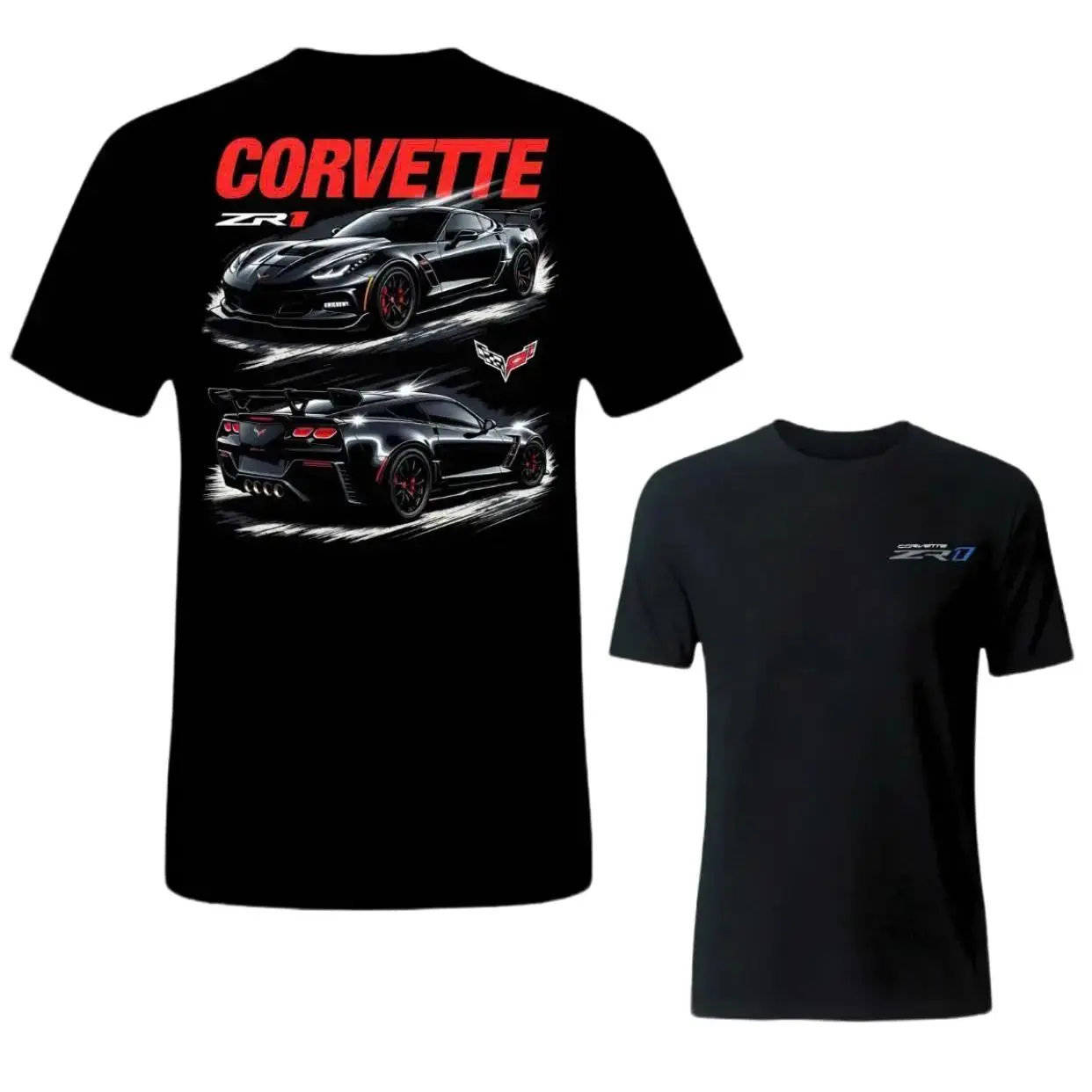 Corvette ZR1 Racing Sport T-shirt, American Muscle Car Graphic Tee, Hight Performance Track Car Shirt, Street Racing T-shirt, Perfect Gift for Motorsport Enthusiasts