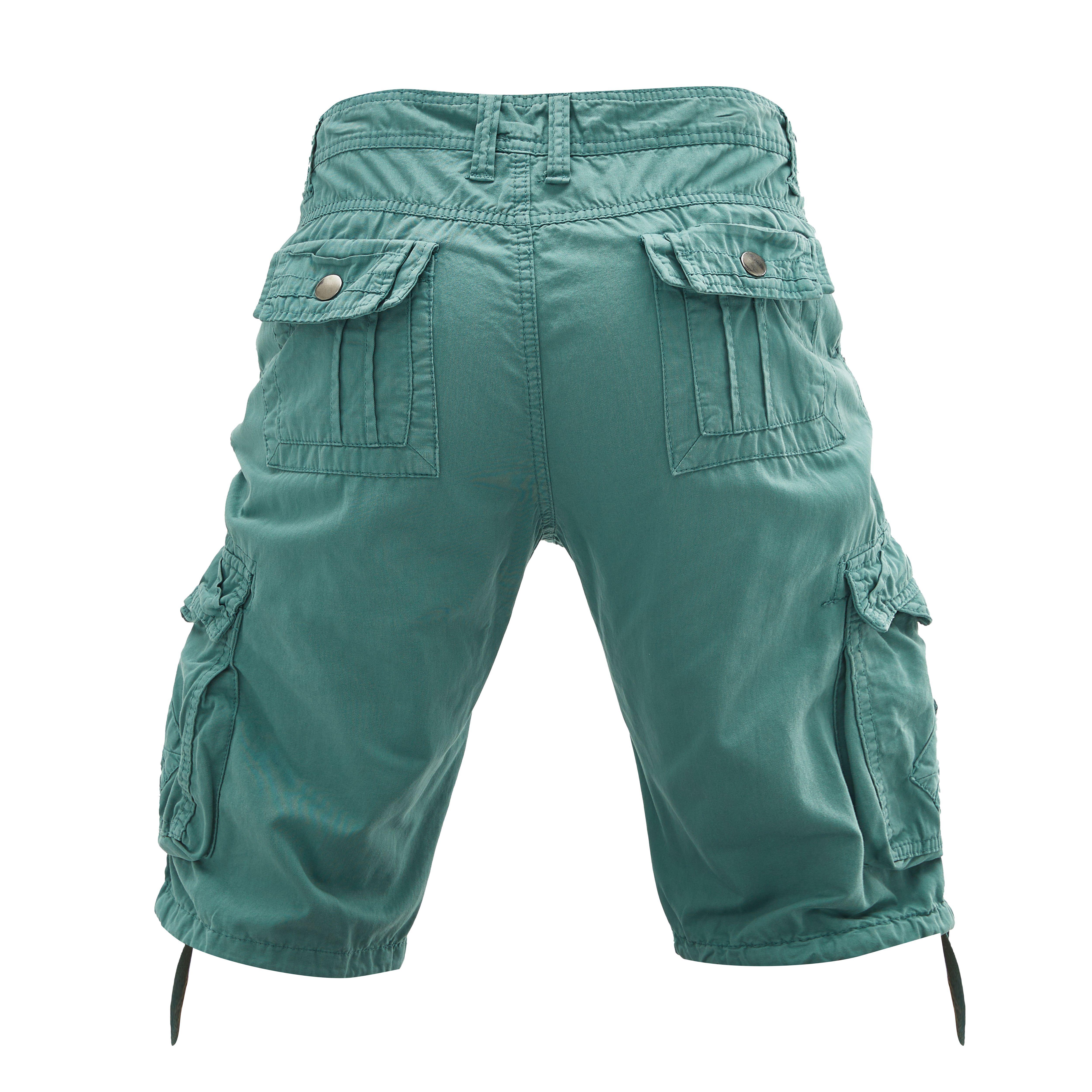 Men's Summer Cotton Washed Cargo Shorts, Multi Flap Pockets Large Capacity Breathable Casual Regular Fit Tactical Utility Shorts for Hiking Camping Daily Streetwear,Men Clothes