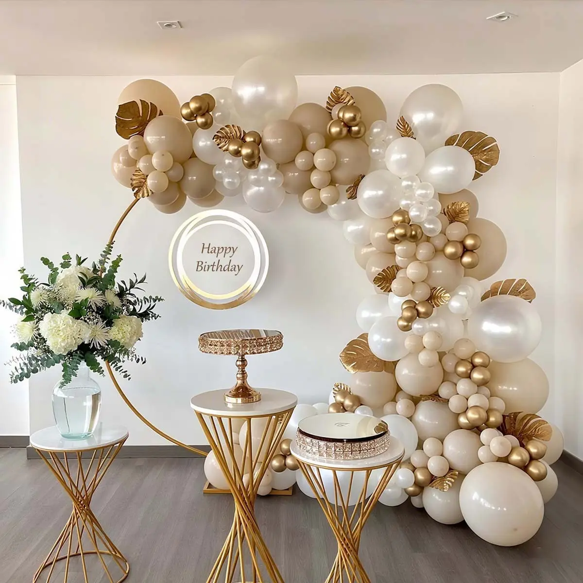 95pcs Pearl Latex Balloons Bohemian Theme Garland Set for Birthday Party, Shower, Wedding Decoration, Holiday Parties