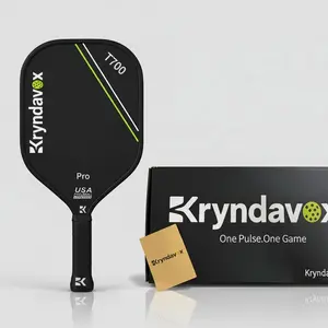 Kryndavox T700pro Pure Carbon Fiber Pickleball Racket - 16mm - US Peak Association Certified - Lightweight Polypropylene Honeycomb Core - Full Carbon Fiber Wrap for a Larger Sweet Spot pro
