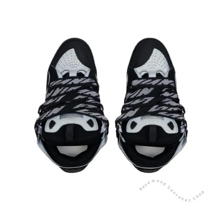 SneakersBlackandGreyDesignerWOMEN'S flatLeatherSneakersEmboweledcalfskinstripesStretchcottonlowluxurymen'sflatsWalkingShoesTrainer(Rain Shoes & Covers)