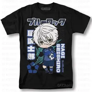 Blue Lock Nagi Shirt Yoichi Isagi Meguru Bachira Kunigami Rin Anime T-Shirt