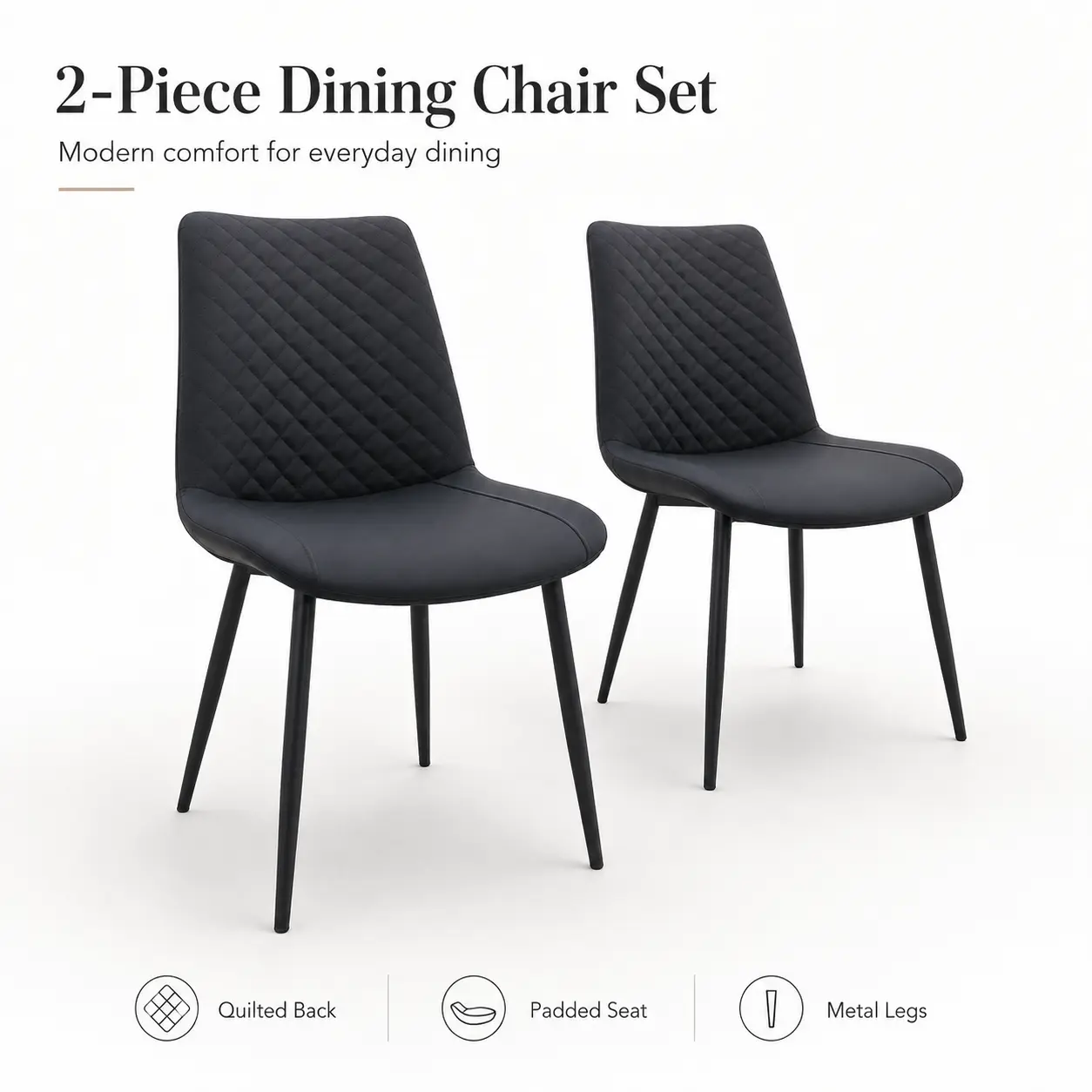 Light Luxury Iron Frame Kitchen Chairs with Back Support, Upholstered Guest Chairs for Home Hotel Lounge