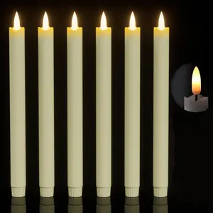 Flameless LED Candles - Battery Operated Flickering Candles for Wedding, Home, and Holiday Decor (6-Pack)